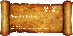 Németh Metód névjegykártya